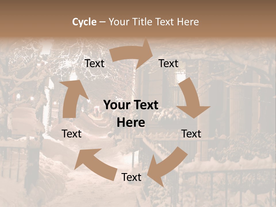 Stock Image Of A Snowing Winter At Boston, Massachusetts, Usa PowerPoint Template