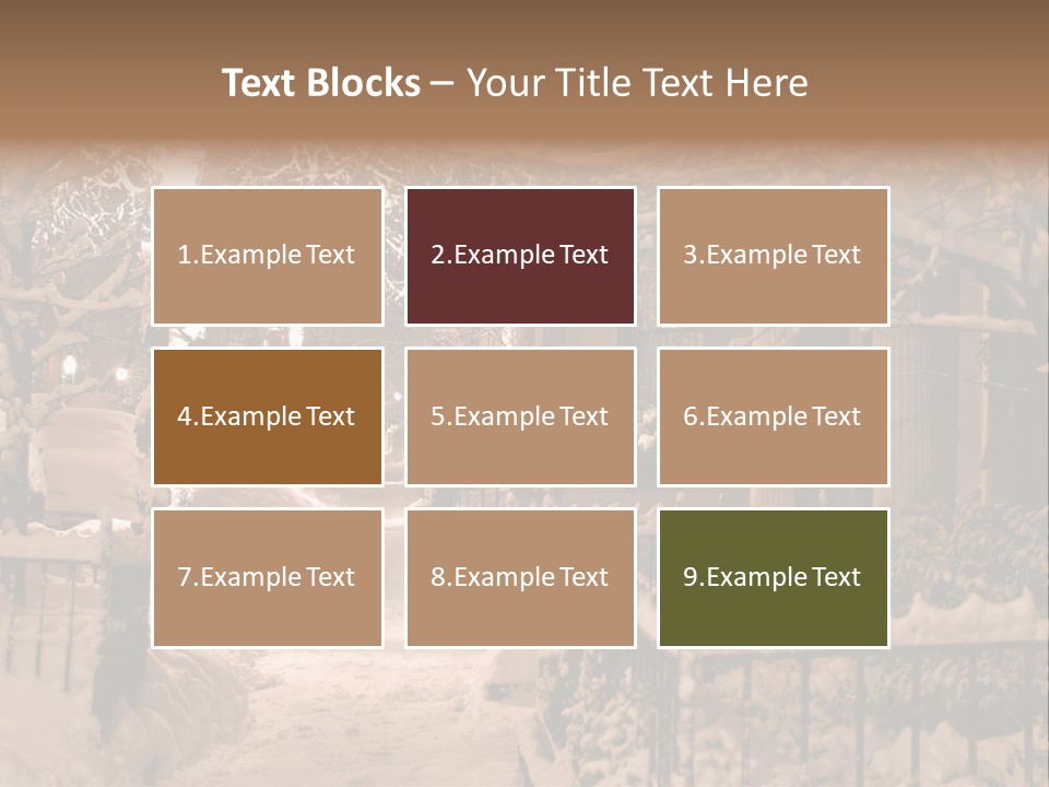 Stock Image Of A Snowing Winter At Boston, Massachusetts, Usa PowerPoint Template