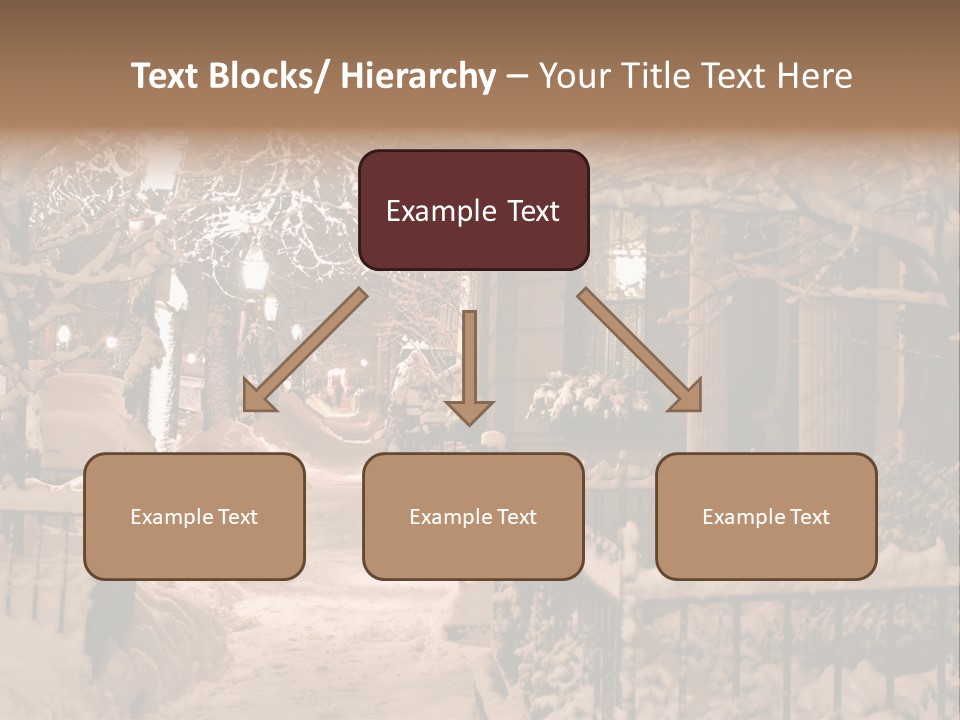 Stock Image Of A Snowing Winter At Boston, Massachusetts, Usa PowerPoint Template