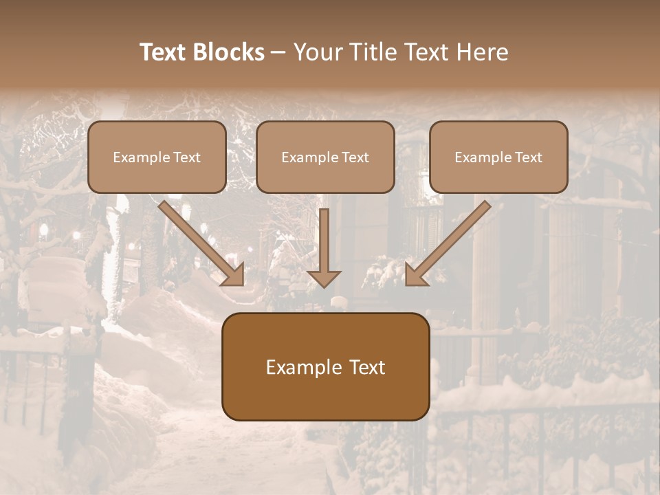 Stock Image Of A Snowing Winter At Boston, Massachusetts, Usa PowerPoint Template