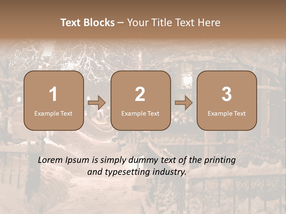 Stock Image Of A Snowing Winter At Boston, Massachusetts, Usa PowerPoint Template