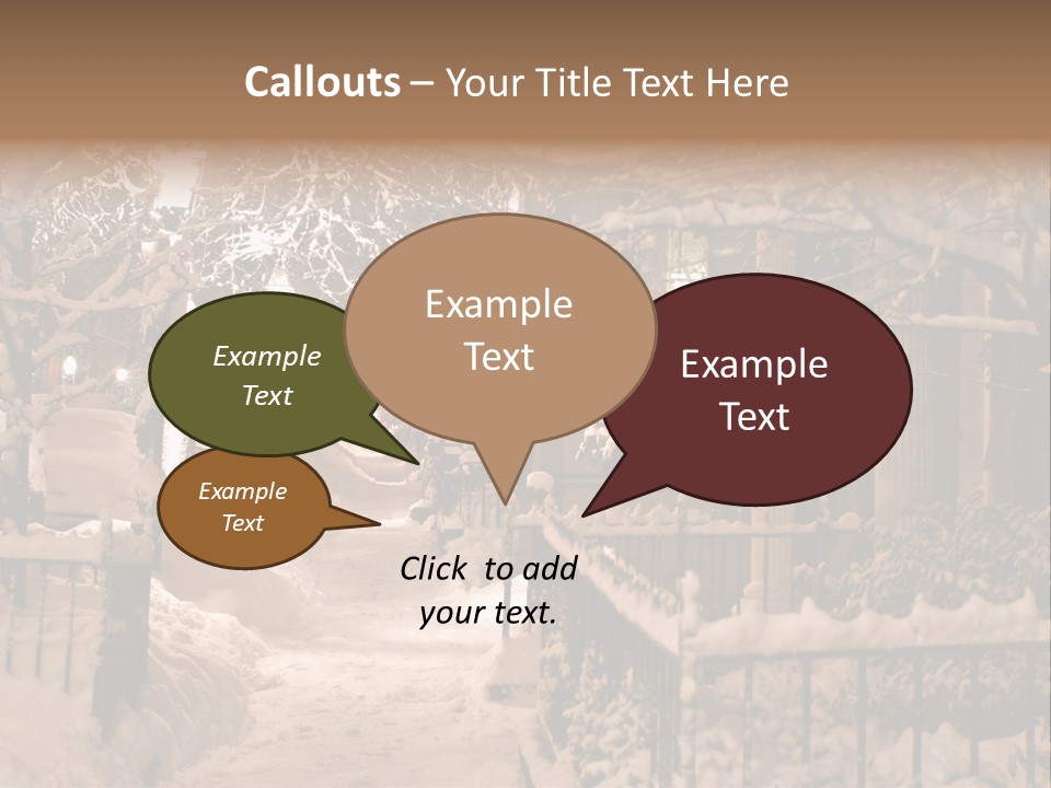 Stock Image Of A Snowing Winter At Boston, Massachusetts, Usa PowerPoint Template