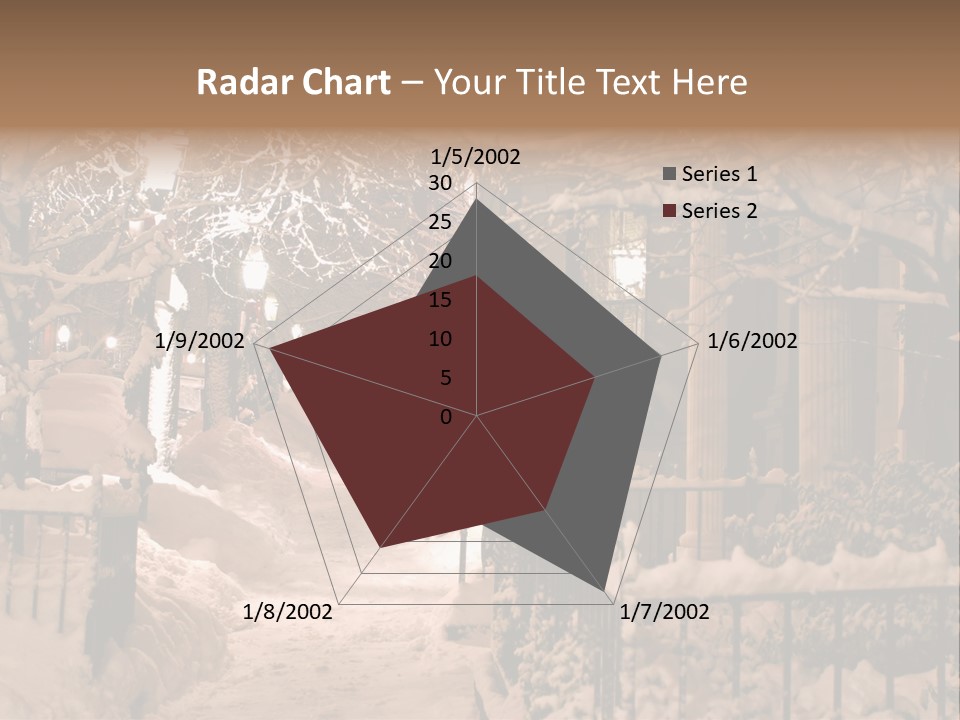 Stock Image Of A Snowing Winter At Boston, Massachusetts, Usa PowerPoint Template