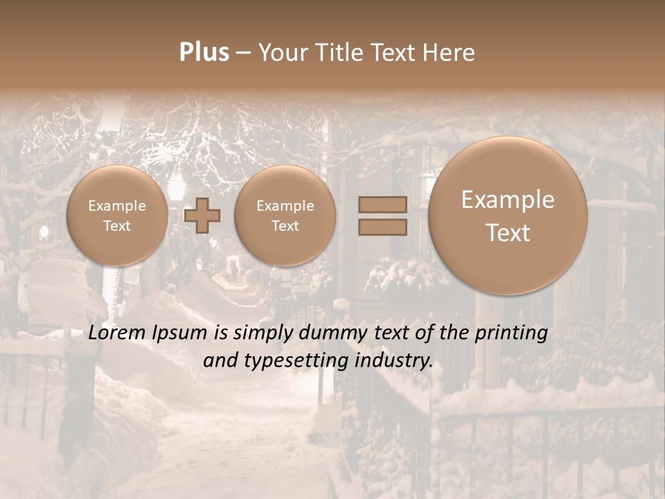 Stock Image Of A Snowing Winter At Boston, Massachusetts, Usa PowerPoint Template