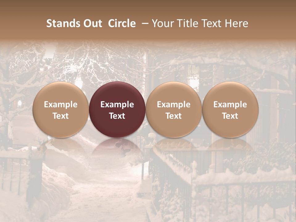 Stock Image Of A Snowing Winter At Boston, Massachusetts, Usa PowerPoint Template