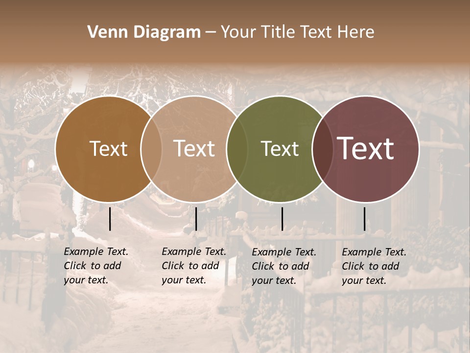 Stock Image Of A Snowing Winter At Boston, Massachusetts, Usa PowerPoint Template