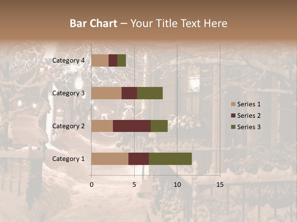 Stock Image Of A Snowing Winter At Boston, Massachusetts, Usa PowerPoint Template