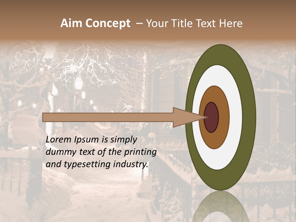 Stock Image Of A Snowing Winter At Boston, Massachusetts, Usa PowerPoint Template