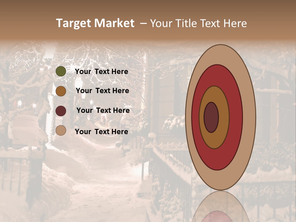 Stock Image Of A Snowing Winter At Boston, Massachusetts, Usa PowerPoint Template