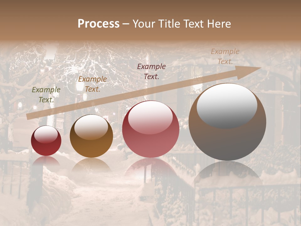 Stock Image Of A Snowing Winter At Boston, Massachusetts, Usa PowerPoint Template