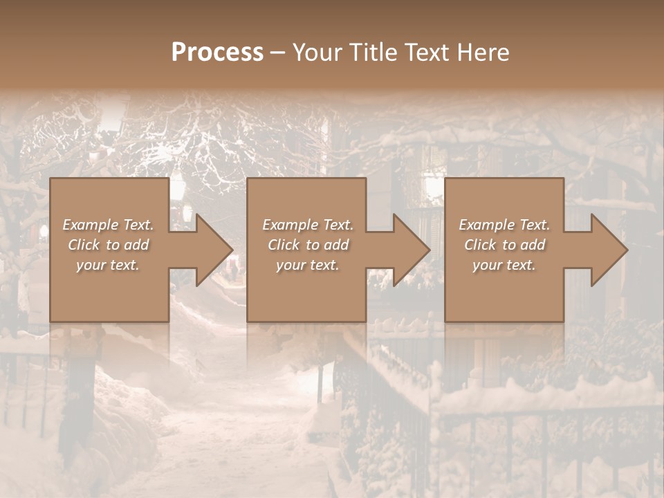 Stock Image Of A Snowing Winter At Boston, Massachusetts, Usa PowerPoint Template