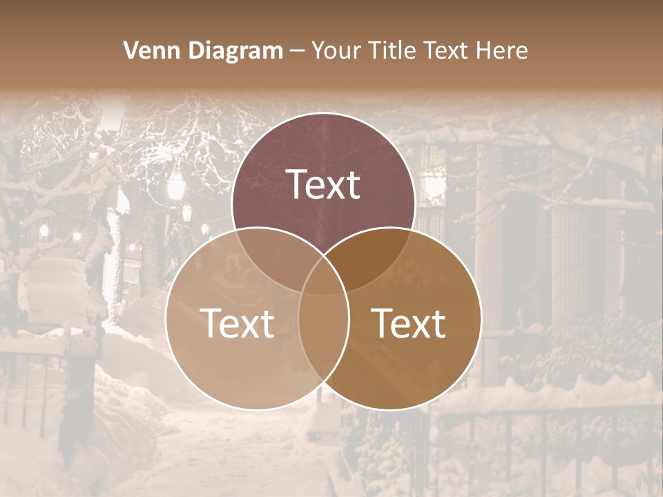 Stock Image Of A Snowing Winter At Boston, Massachusetts, Usa PowerPoint Template