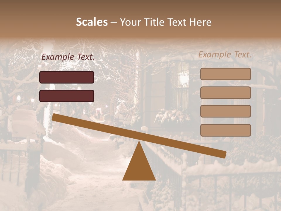 Stock Image Of A Snowing Winter At Boston, Massachusetts, Usa PowerPoint Template