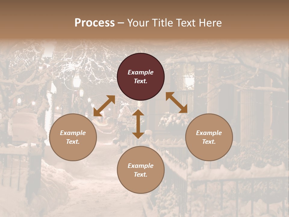 Stock Image Of A Snowing Winter At Boston, Massachusetts, Usa PowerPoint Template