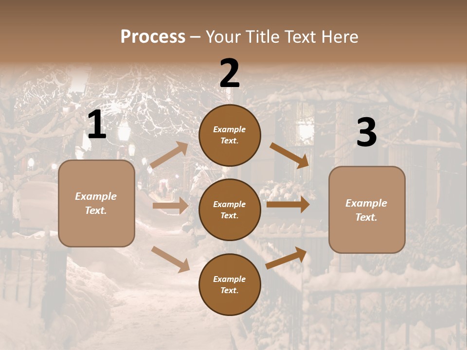 Stock Image Of A Snowing Winter At Boston, Massachusetts, Usa PowerPoint Template