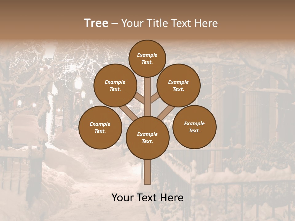 Stock Image Of A Snowing Winter At Boston, Massachusetts, Usa PowerPoint Template