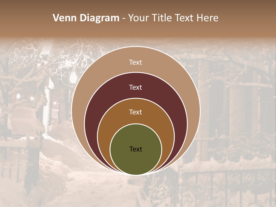 Stock Image Of A Snowing Winter At Boston, Massachusetts, Usa PowerPoint Template