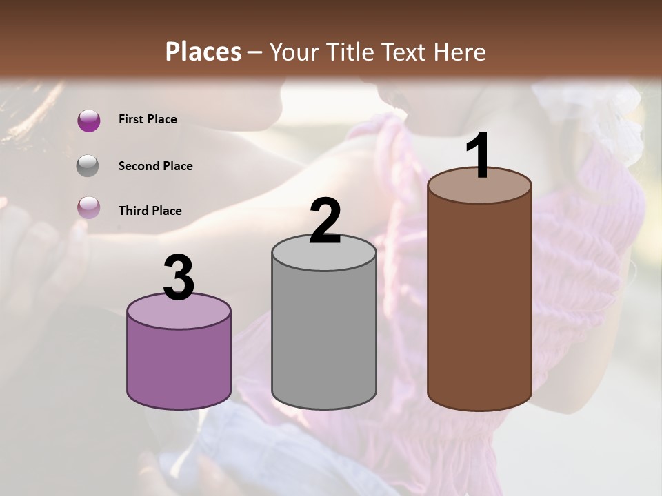 Happy Mother With Kid Outdoor PowerPoint Template