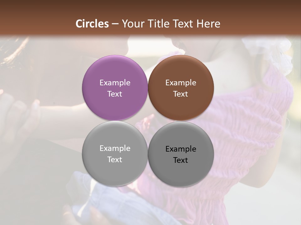 Happy Mother With Kid Outdoor PowerPoint Template