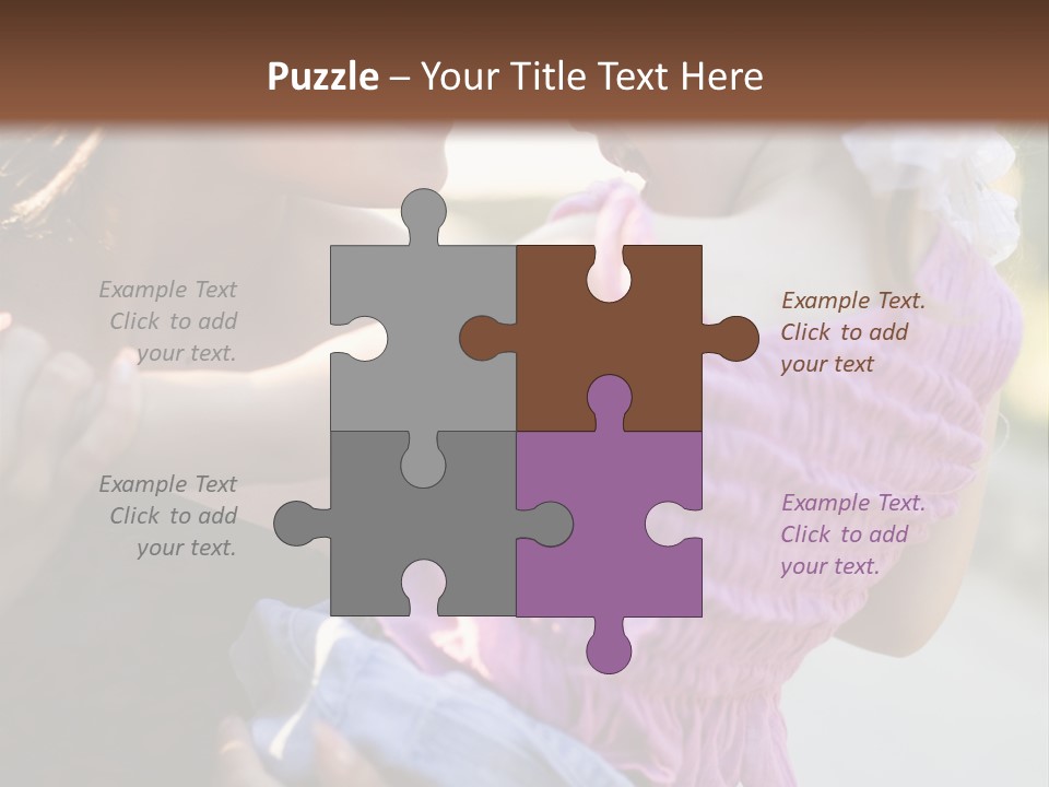 Happy Mother With Kid Outdoor PowerPoint Template