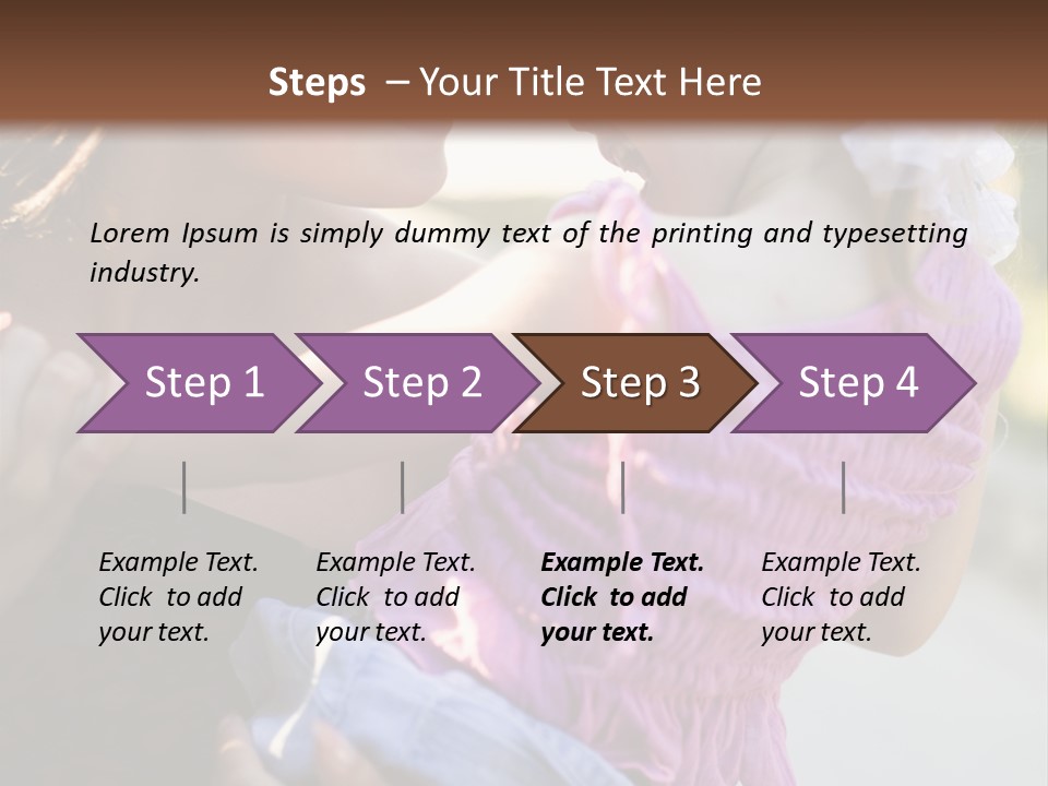 Happy Mother With Kid Outdoor PowerPoint Template