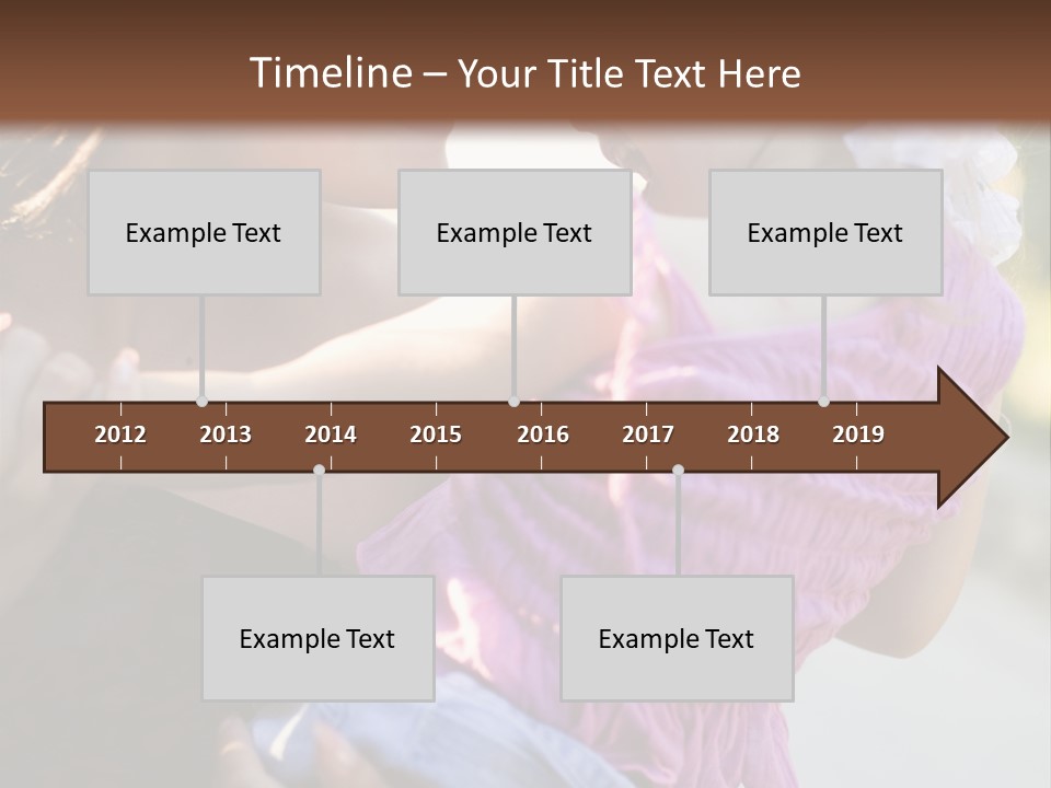 Happy Mother With Kid Outdoor PowerPoint Template