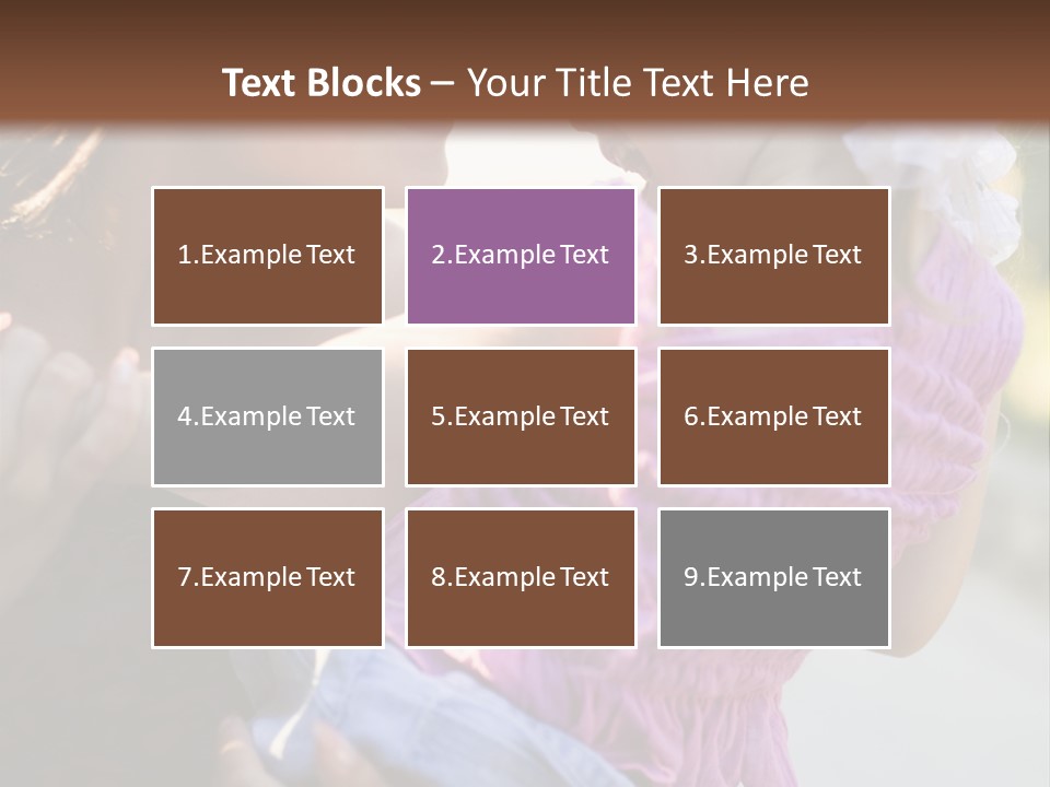 Happy Mother With Kid Outdoor PowerPoint Template