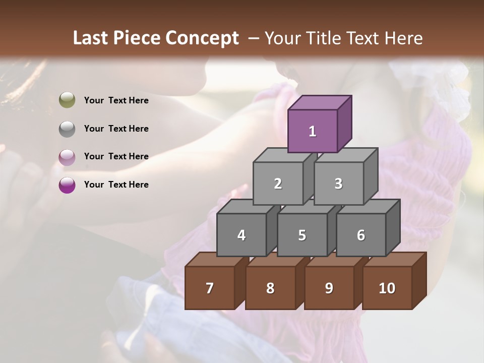 Happy Mother With Kid Outdoor PowerPoint Template