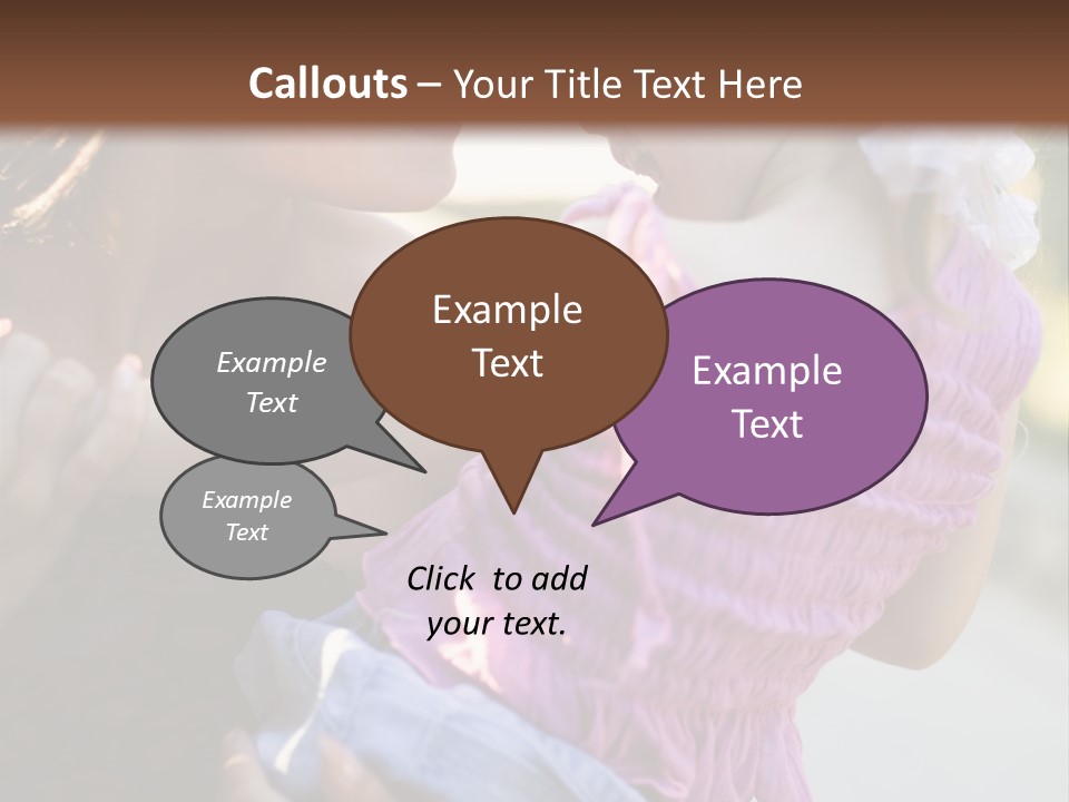 Happy Mother With Kid Outdoor PowerPoint Template