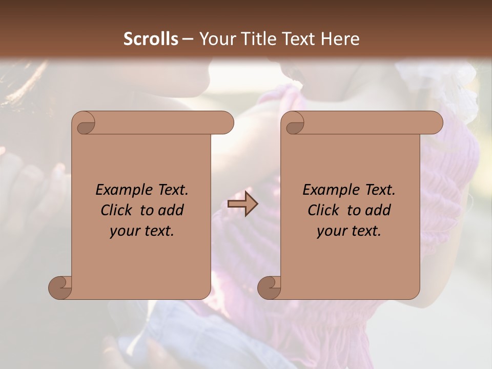 Happy Mother With Kid Outdoor PowerPoint Template