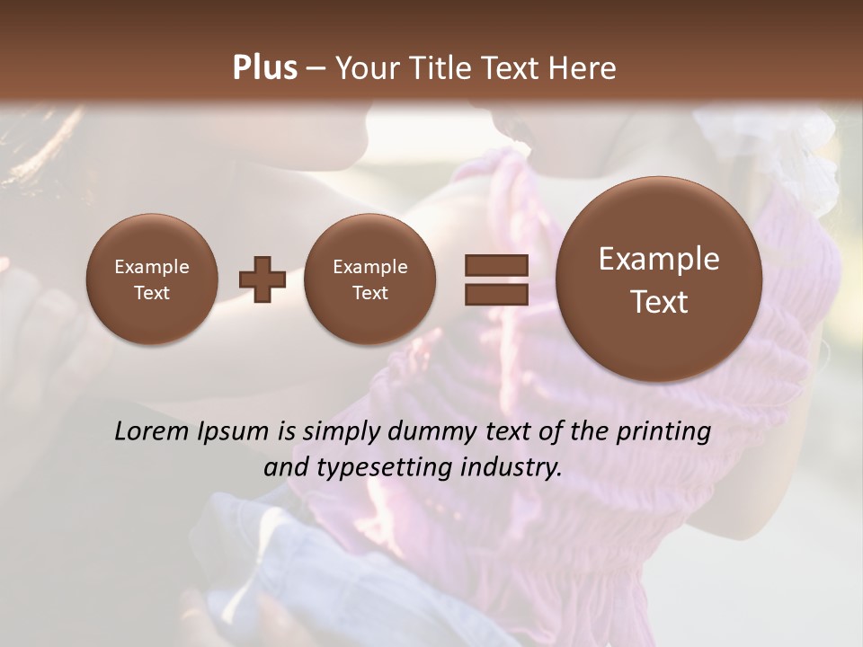 Happy Mother With Kid Outdoor PowerPoint Template