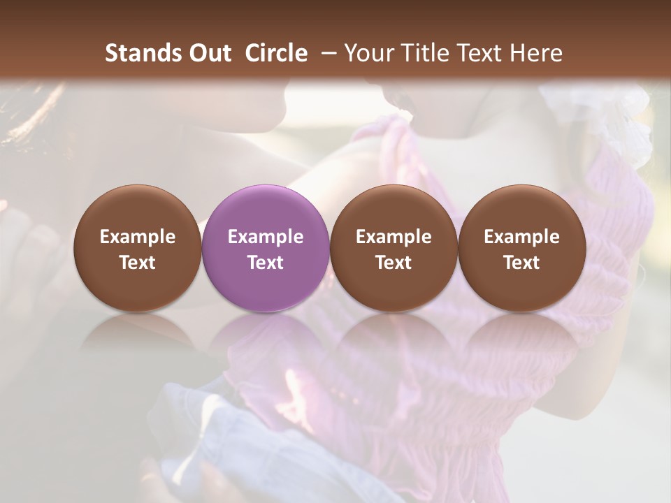 Happy Mother With Kid Outdoor PowerPoint Template