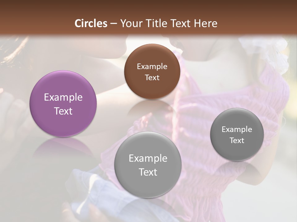 Happy Mother With Kid Outdoor PowerPoint Template