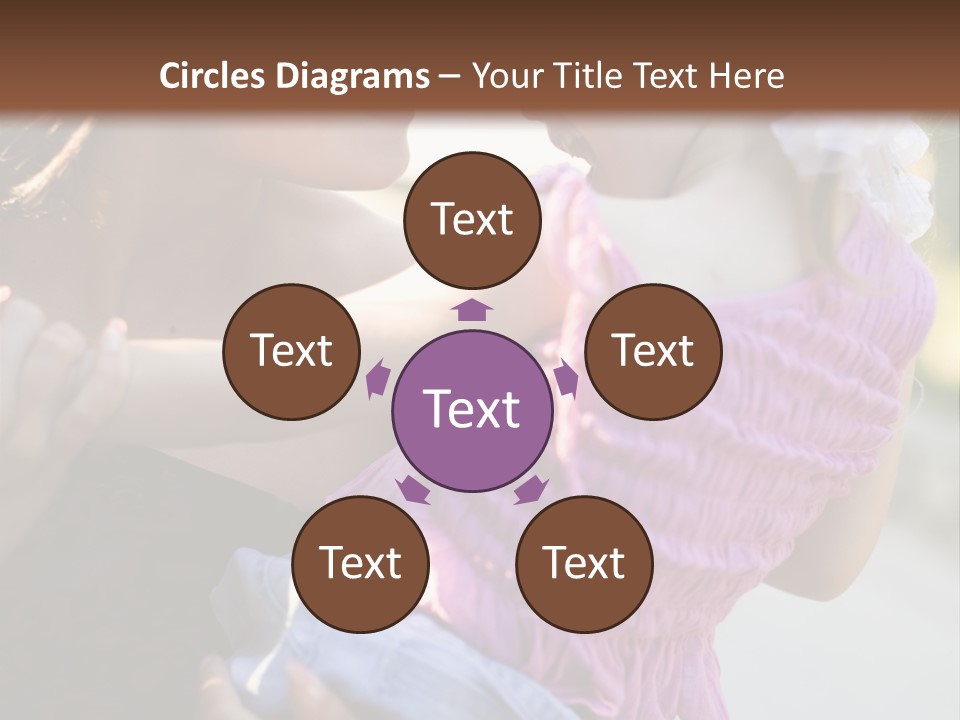 Happy Mother With Kid Outdoor PowerPoint Template