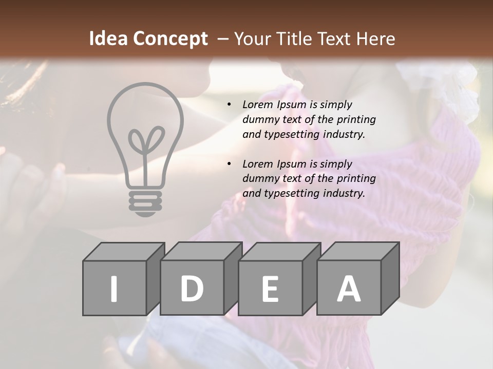 Happy Mother With Kid Outdoor PowerPoint Template