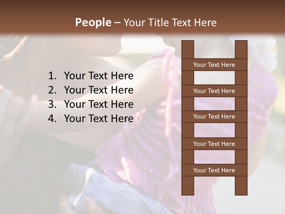 Happy Mother With Kid Outdoor PowerPoint Template