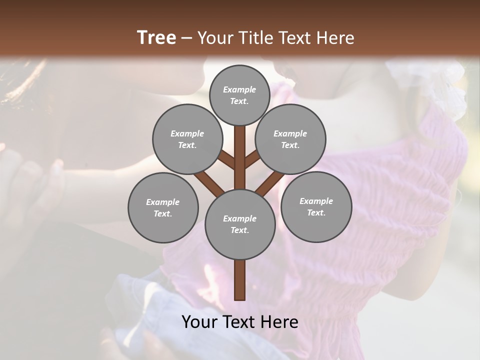 Happy Mother With Kid Outdoor PowerPoint Template