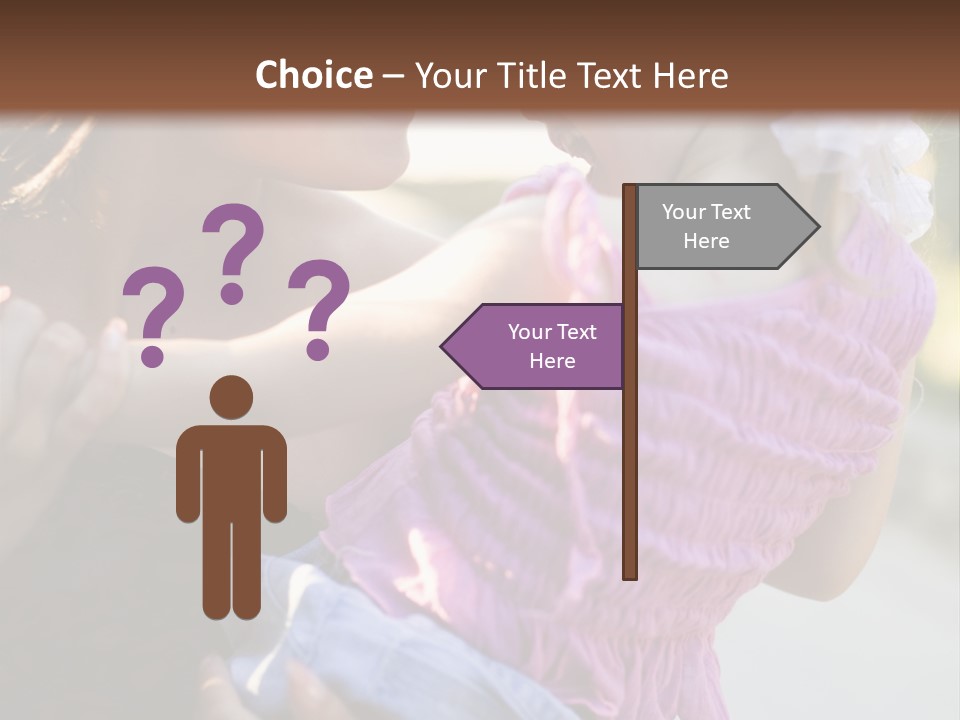 Happy Mother With Kid Outdoor PowerPoint Template