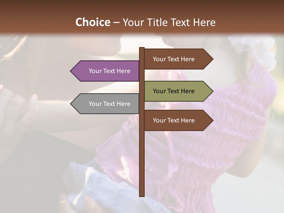 Happy Mother With Kid Outdoor PowerPoint Template