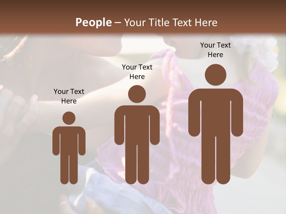 Happy Mother With Kid Outdoor PowerPoint Template