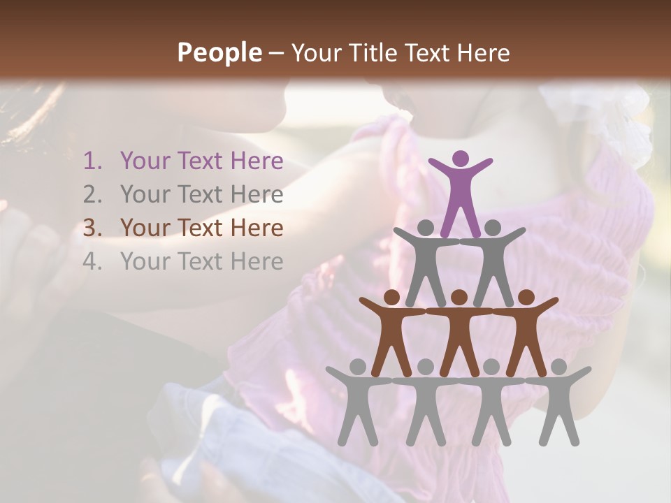 Happy Mother With Kid Outdoor PowerPoint Template