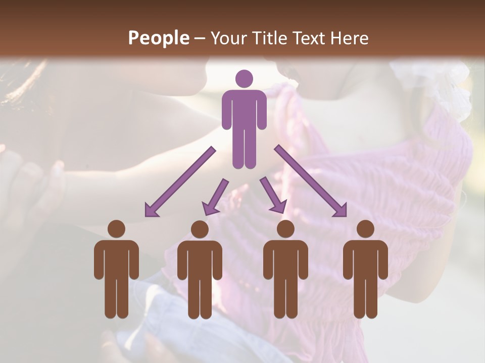 Happy Mother With Kid Outdoor PowerPoint Template