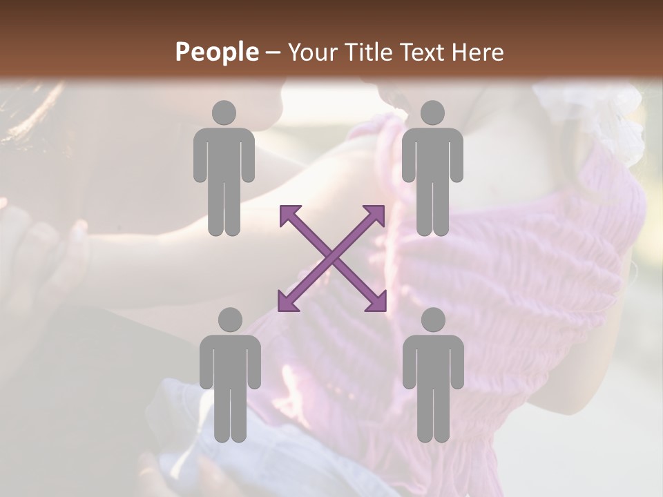 Happy Mother With Kid Outdoor PowerPoint Template