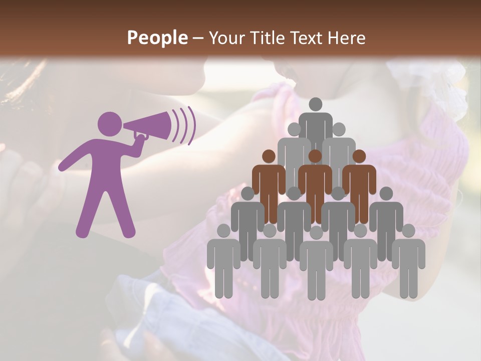 Happy Mother With Kid Outdoor PowerPoint Template