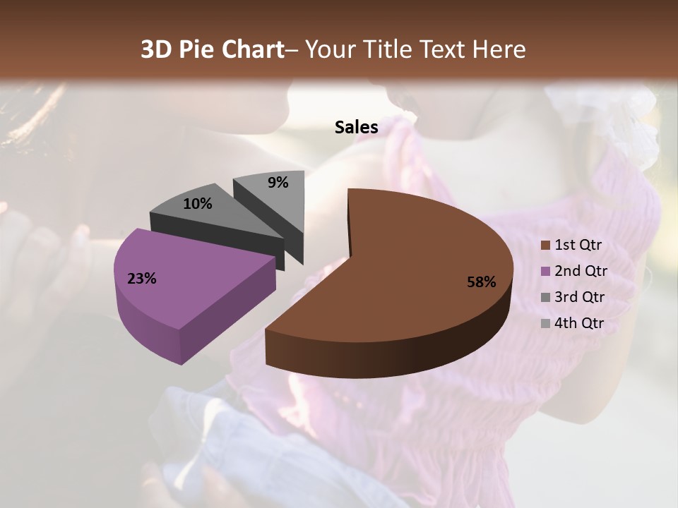 Happy Mother With Kid Outdoor PowerPoint Template