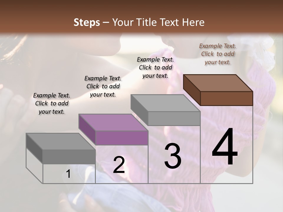 Happy Mother With Kid Outdoor PowerPoint Template