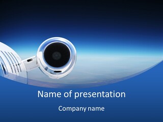 Luxury Private Jet Cruising At High Altitude - Great For Banner PowerPoint Template