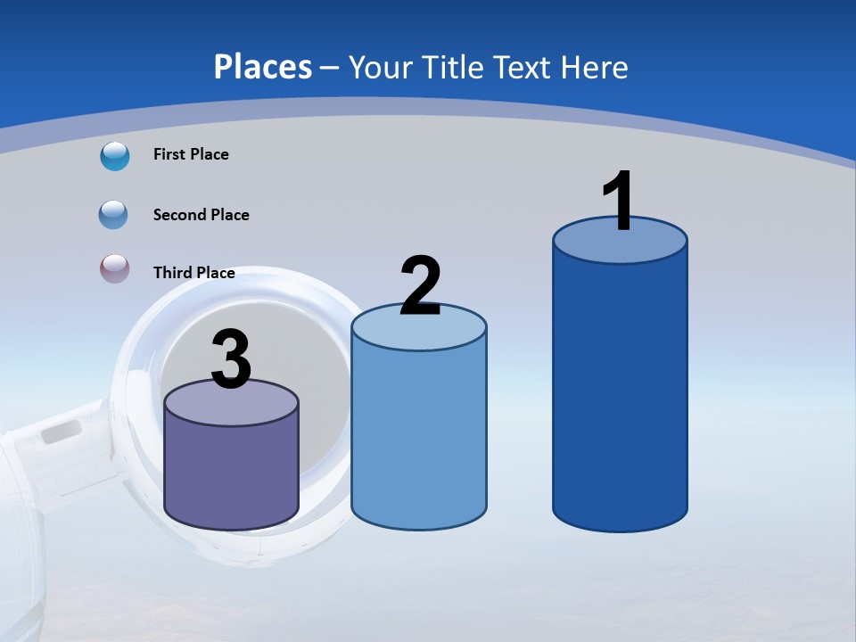 Luxury Private Jet Cruising At High Altitude - Great For Banner PowerPoint Template