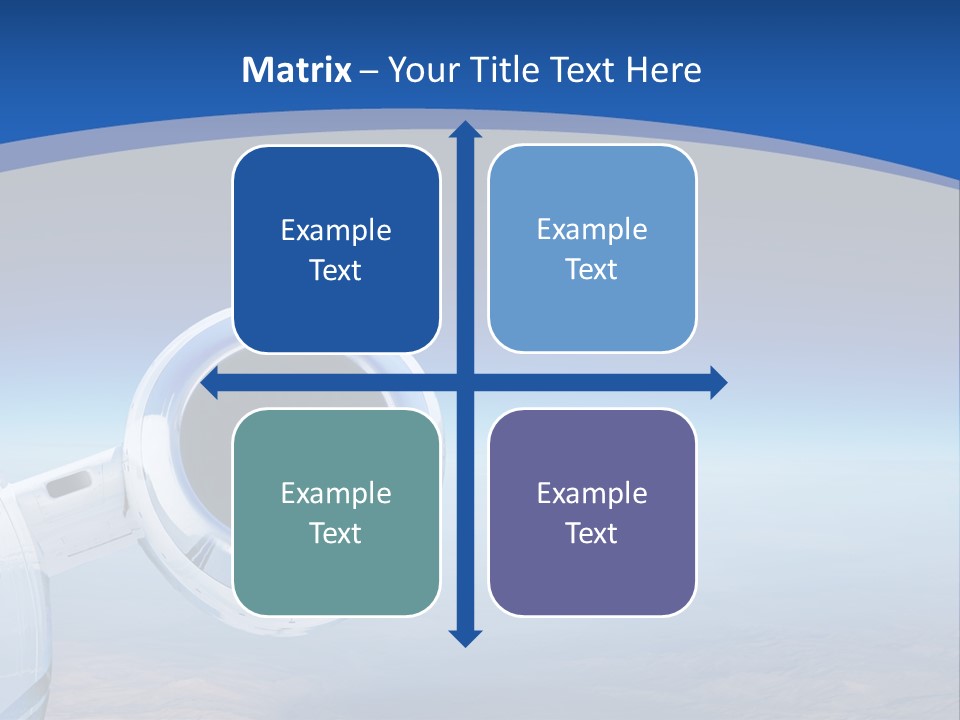 Luxury Private Jet Cruising At High Altitude - Great For Banner PowerPoint Template