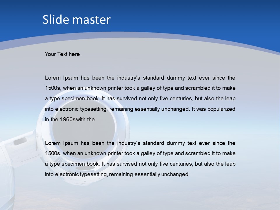 Luxury Private Jet Cruising At High Altitude - Great For Banner PowerPoint Template